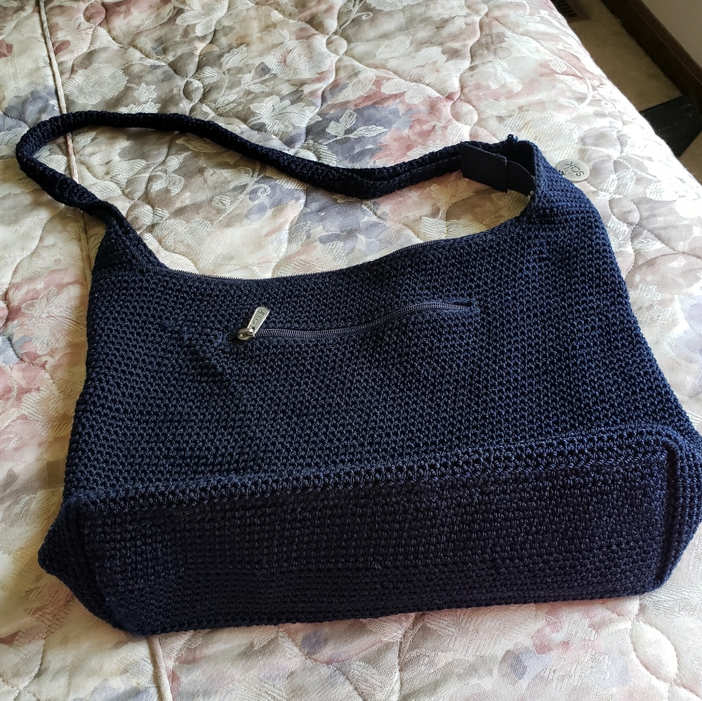 Navy Blue Sac Shoulder Handbag